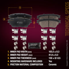 Metrix Premium Rear Disc Brake Pad Set 94161MC aftermarket car parts