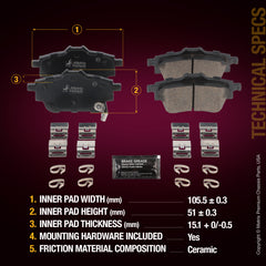 Metrix Premium Rear Disc Brake Pad Set 94174MC aftermarket car parts
