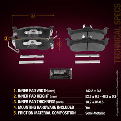 Metrix Premium Rear Disc Brake Pad Set 94176MS aftermarket car parts