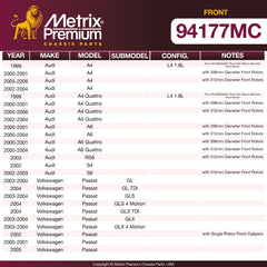Metrix Premium Front Disc Brake Pad Set 94177MC OEM fit spare parts