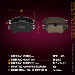 Metrix Premium Rear Disc Brake Pad Set 94264MC aftermarket car parts