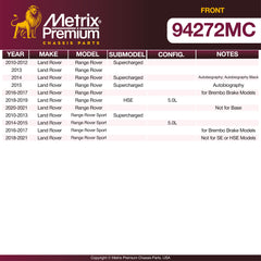 Metrix Premium Front Disc Brake Pad Set 94272MC OEM fit spare parts