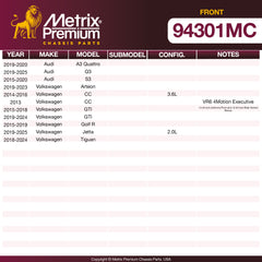 Metrix Premium Front Disc Brake Pad Set 94301MC OEM fit spare parts