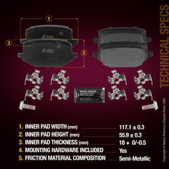 Metrix Premium Rear Disc Brake Pad Set 94321MS aftermarket car parts