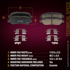 Metrix Premium Chassis Parts Rear Brake Kit 91571MT aftermarket car parts