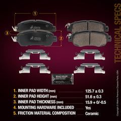Metrix Premium Front Disc Brake Pad Set 94333MC aftermarket car parts