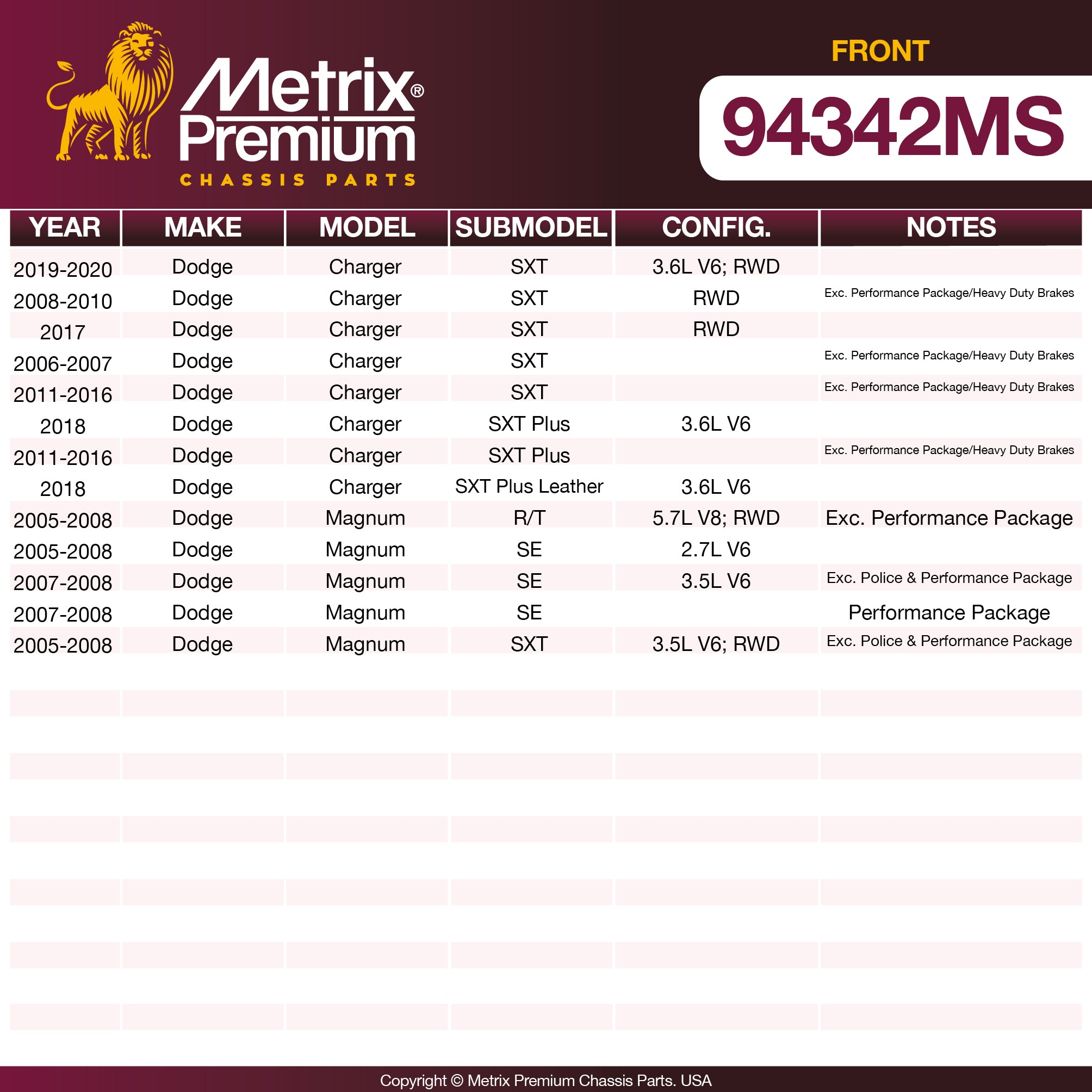 Metrix Premium Chassis Parts https://www.metrixpremium.com/FTP/BrakePAD/BRAKEPADLISTING/03-APRIL2026/94342MS/94342MS01.jpg high quality car parts