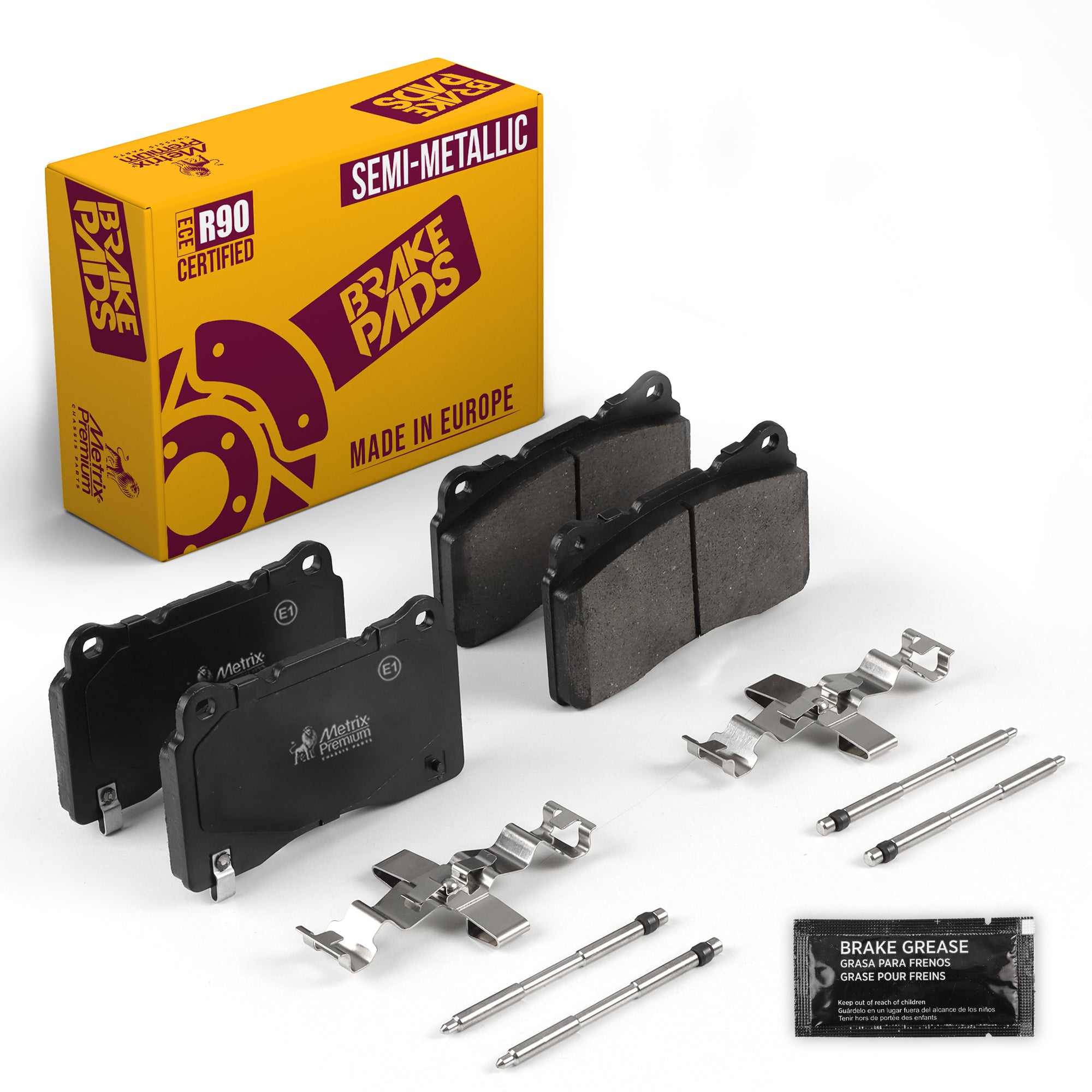 Metrix Premium Chassis Parts Front and Rear Disc Brake Pad Set 94347MS OEM fit auto parts