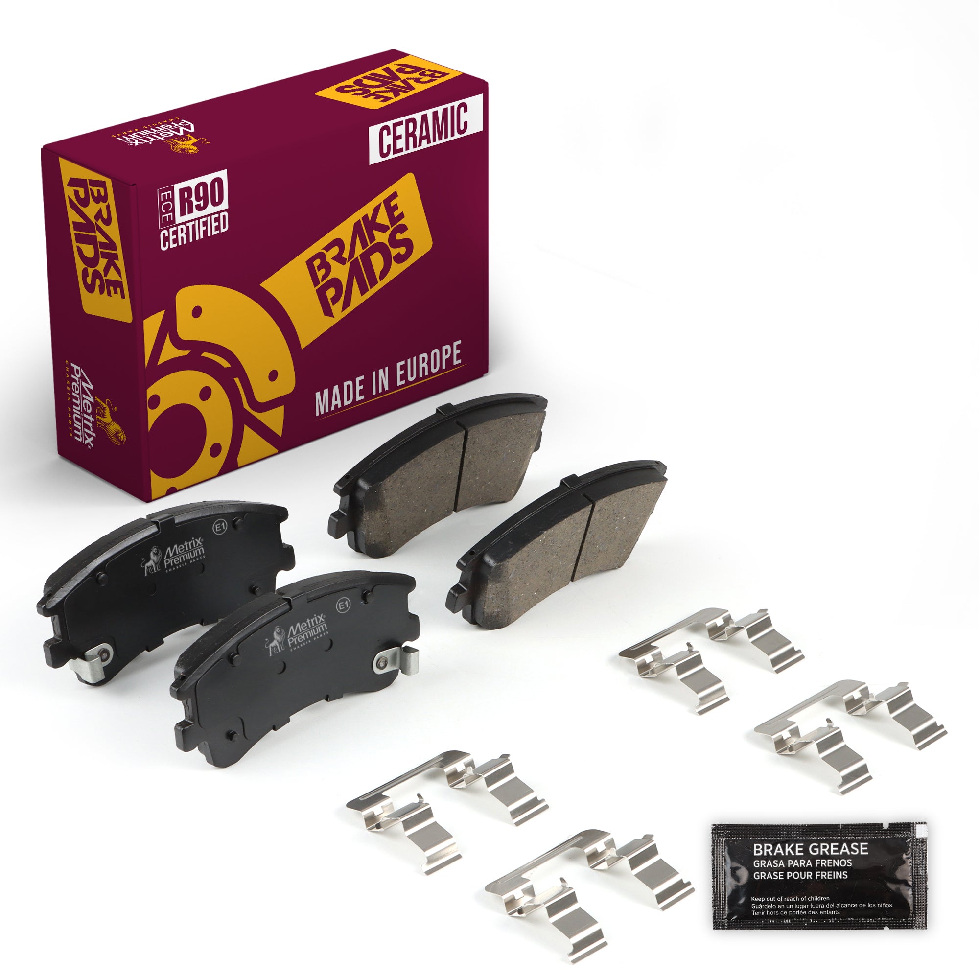 Metrix Premium Chassis Parts Front Disc Brake Pad Set 94355MC OEM fit auto parts