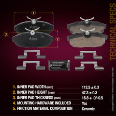 Metrix Premium Rear Disc Brake Pad Set 94362MC aftermarket car parts