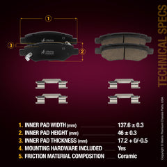 Metrix Premium Rear Disc Brake Pad Set 94363MC aftermarket car parts