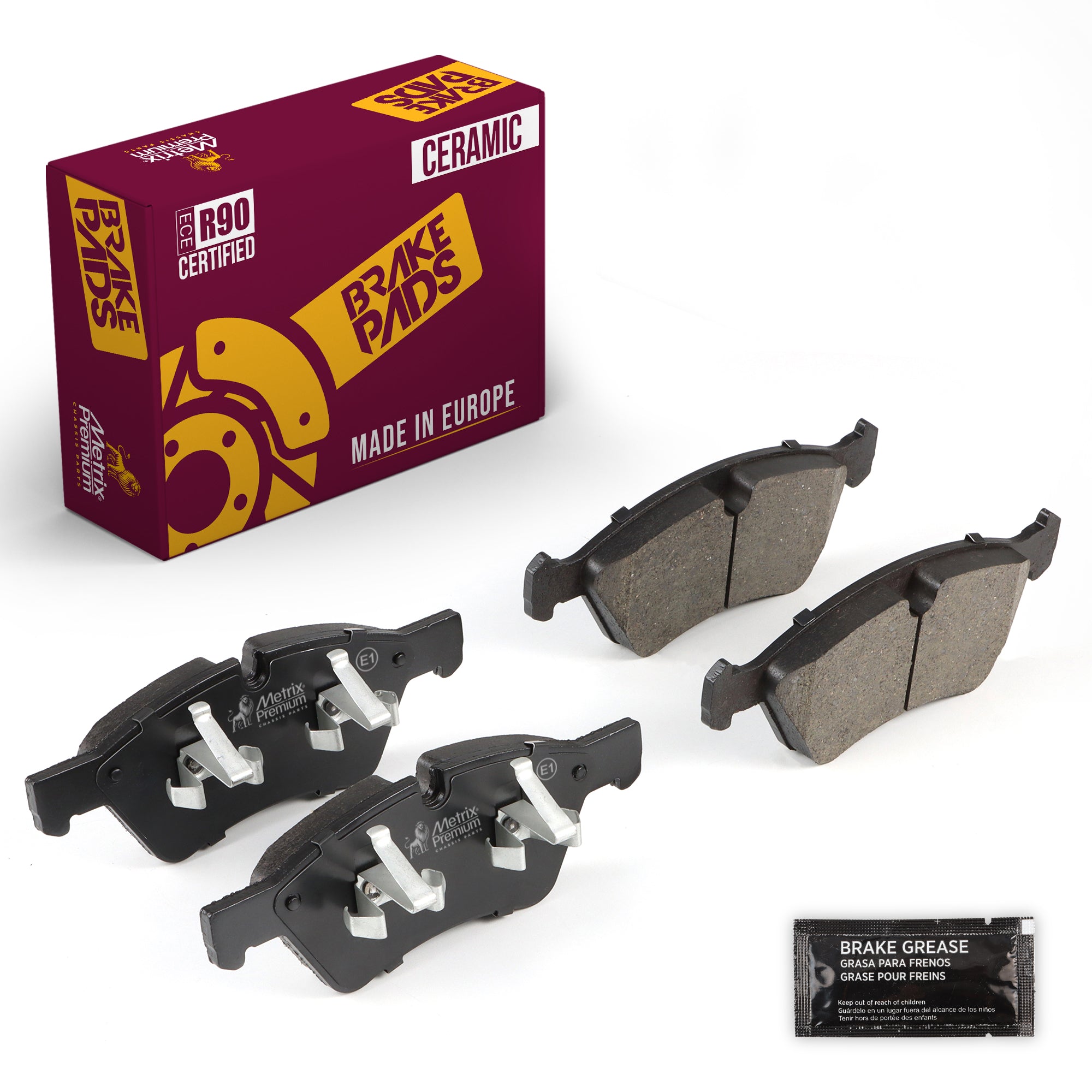 Metrix Premium Chassis Parts Front Disc Brake Pad Set 94368MC OEM fit auto parts