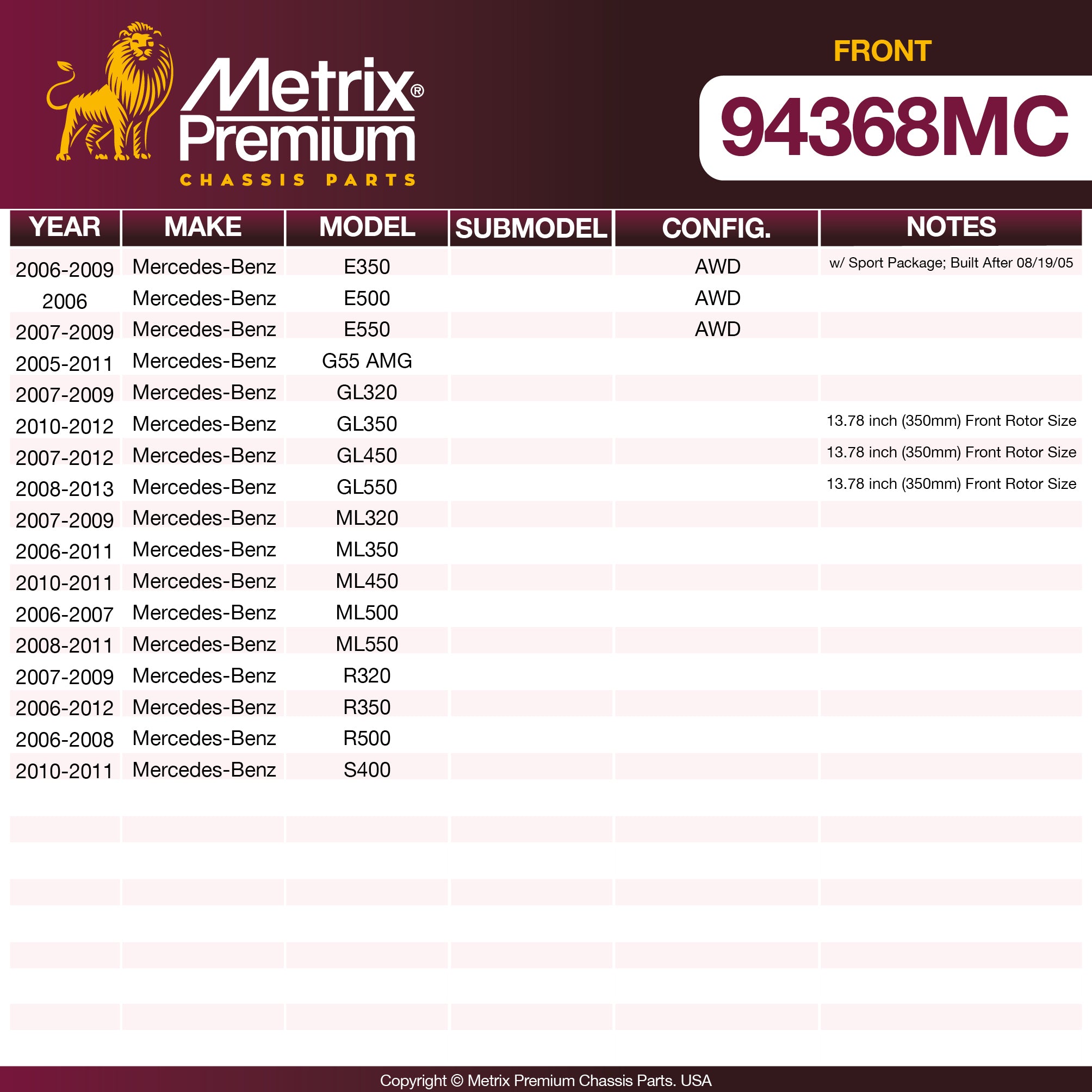 Metrix Premium Chassis Parts  suspension steering brake parts