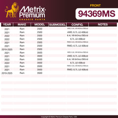 Metrix Premium Front Disc Brake Pad Set 94369MS OEM fit spare parts