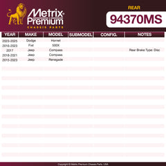 Metrix Premium Chassis Parts  suspension steering brake parts