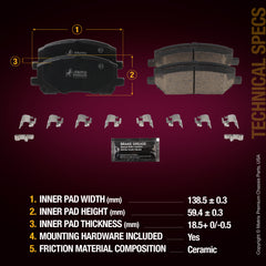 Metrix Premium Front Disc Brake Pad Set 94375MC aftermarket car parts