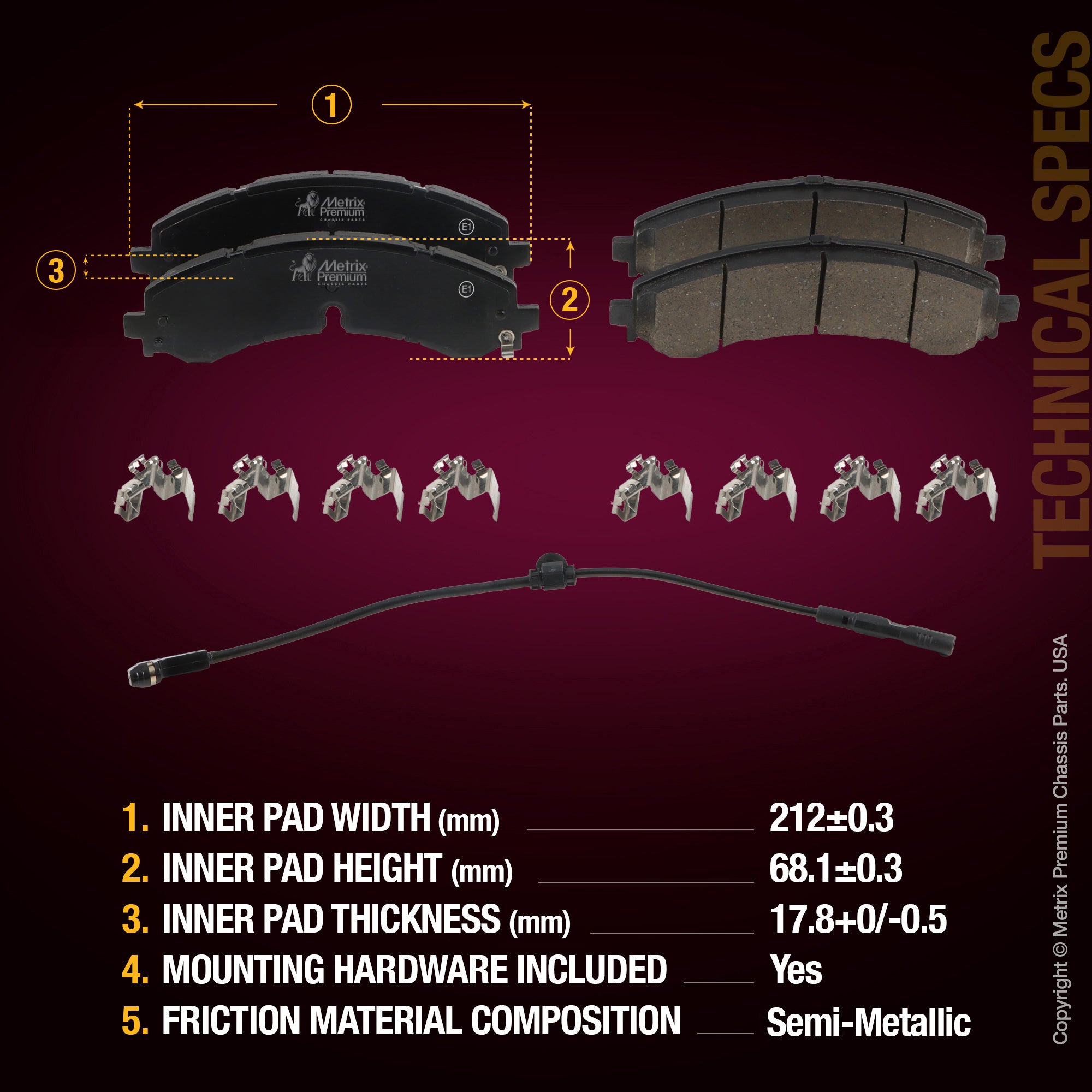 Metrix Premium Chassis Parts Front Brake Kit 91589MT aftermarket car parts