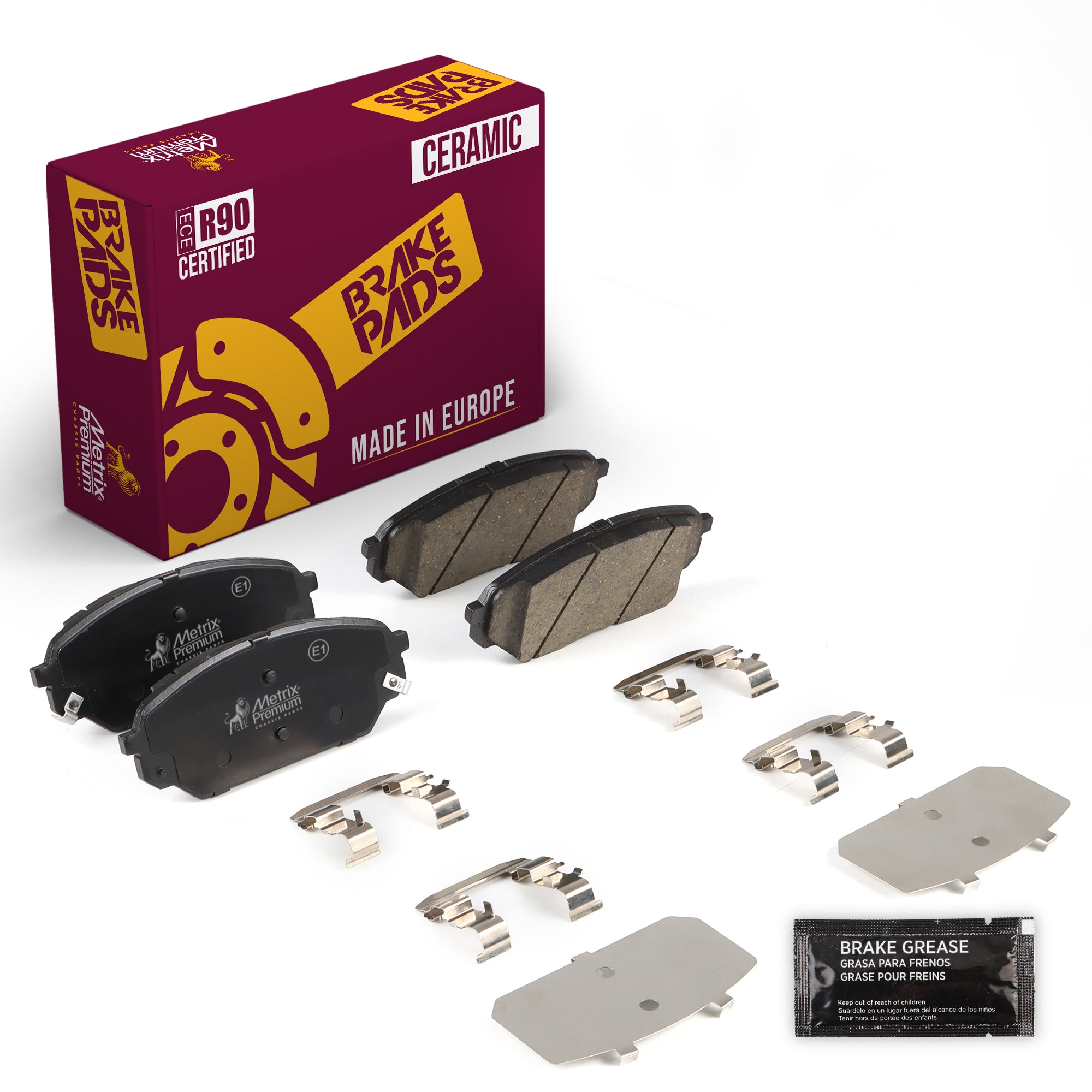 Metrix Premium Chassis Parts Front Disc Brake Pad Set 94387MC OEM fit auto parts