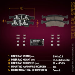 Metrix Premium Front Disc Brake Pad Set 94390MC aftermarket car parts