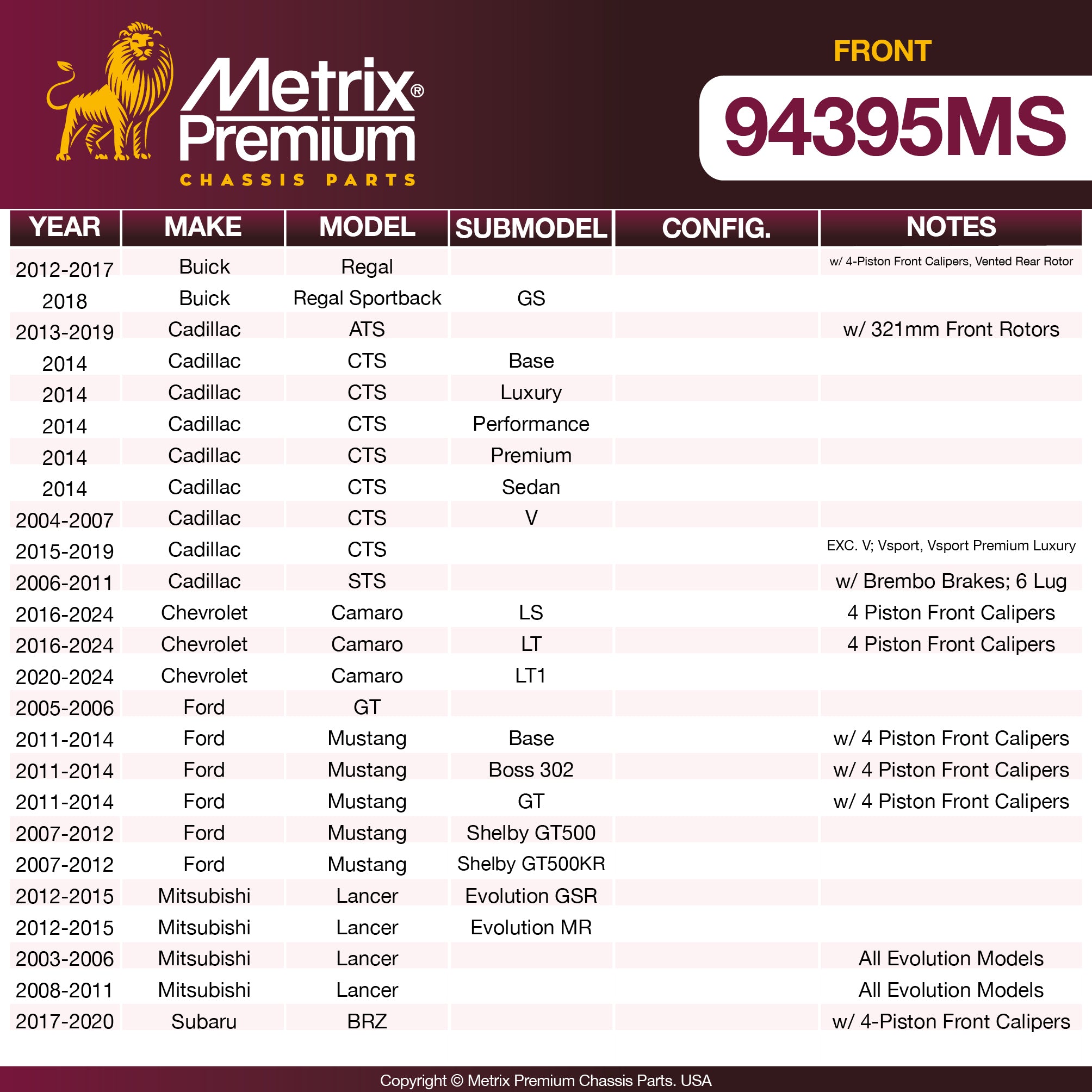 Metrix Premium Chassis Parts  suspension steering brake parts