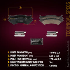 Metrix Premium Front Disc Brake Pad Set 94412MC aftermarket car parts