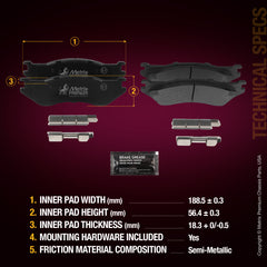 Metrix Premium Rear Disc Brake Pad Set 94422MS aftermarket car parts