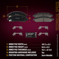 Metrix Premium Front Disc Brake Pad Set 94431MS aftermarket car parts