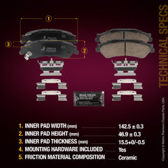 Metrix Premium Rear Disc Brake Pad Set 94438MC aftermarket car parts