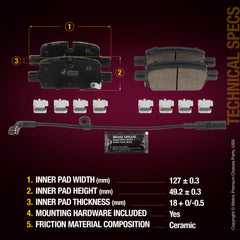 Metrix Premium Rear Disc Brake Pad Set 94440MC aftermarket car parts