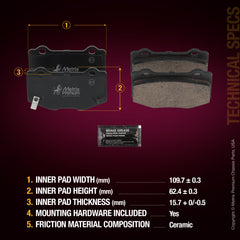 Metrix Premium Rear Disc Brake Pad Set 94457MC aftermarket car parts