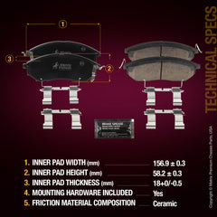 Metrix Premium Front Disc Brake Pad Set 94466MC aftermarket car parts