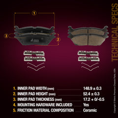 Metrix Premium Rear Disc Brake Pad Set 94470MC aftermarket car parts