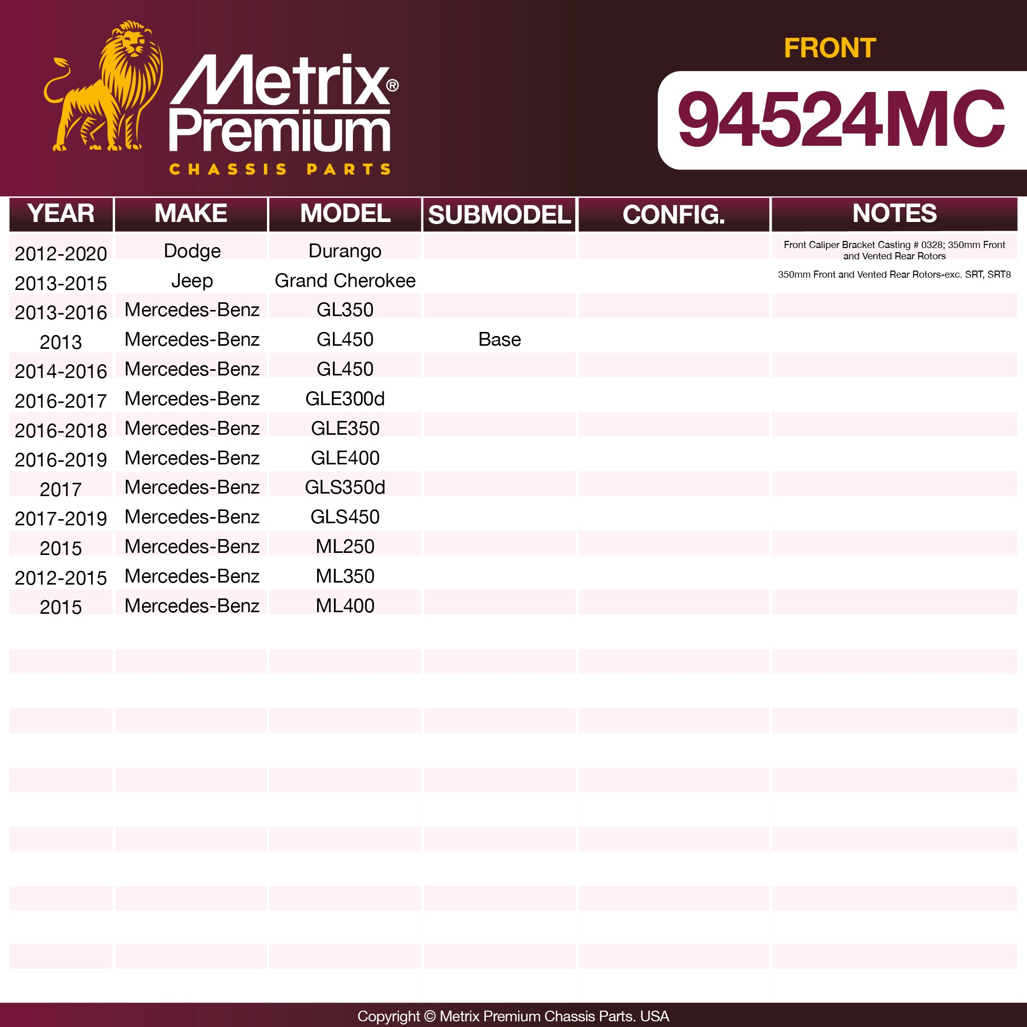 Metrix Premium Chassis Parts  suspension steering brake parts