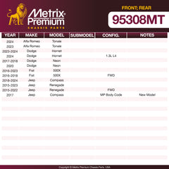 Metrix Premium Chassis Parts Front; Rear Stabilizer Bar Link Kit 95308MT OEM fit auto parts