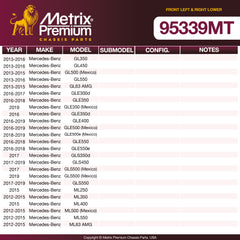 Metrix Premium Front Left & Right Lower Control Arm Kit 95339MT OEM fit spare parts