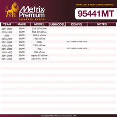 Metrix Premium Front Left & Right Lower Forward Control Arm And Ball Joint Assembly Kit 95441MT OEM fit spare parts