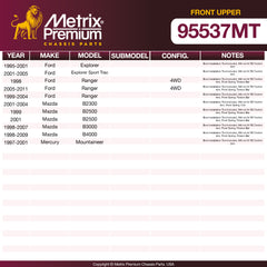 Metrix Premium Front Upper Ball Joint Kit 95537MT OEM fit spare parts