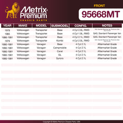 Metrix Premium Front Tie Rod End Assembly Kit 95668MT OEM fit spare parts