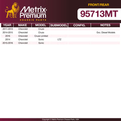 Metrix Premium Front & Rear Brake Kit 95713MT OEM fit spare parts