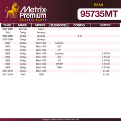 Metrix Premium Rear Brake Kit 95735MT OEM fit spare parts