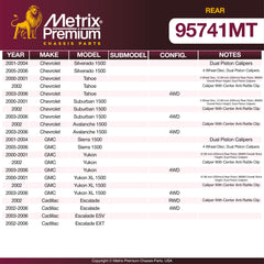 Metrix Premium Rear Brake Kit 95741MT OEM fit spare parts