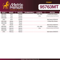 Metrix Premium Front Brake Kit 95763MT OEM fit spare parts