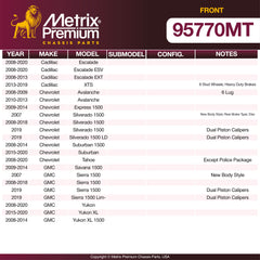 Metrix Premium Front Brake Kit 95770MT OEM fit spare parts