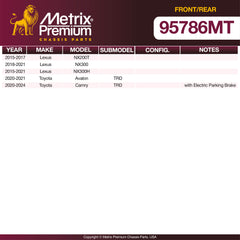 Metrix Premium Front & Rear Brake Pad Kit 95786MT OEM fit spare parts