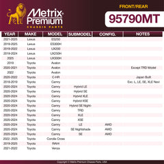 Metrix Premium Front & Rear Brake Pad Kit 95790MT OEM fit spare parts
