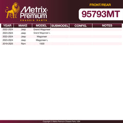 Metrix Premium Front & Rear Brake Pad Kit 95793MT OEM fit spare parts