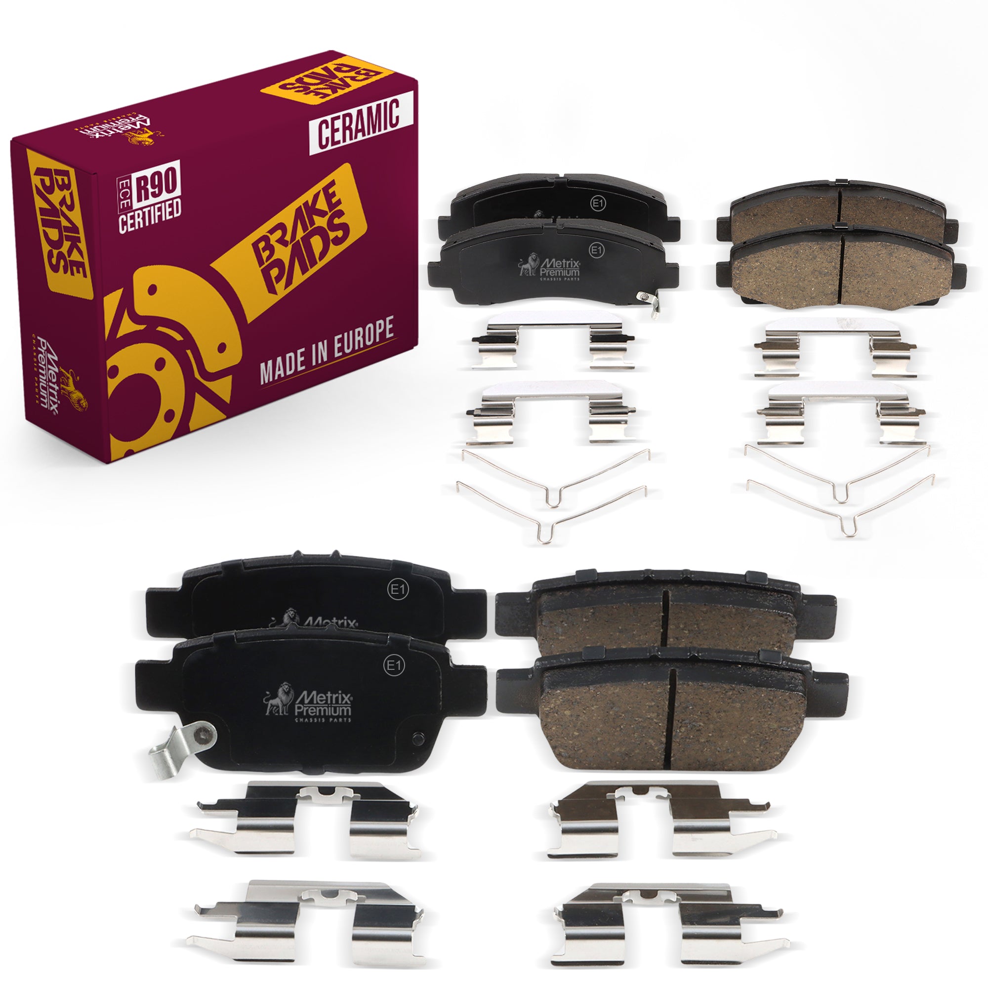 Metrix Premium Front & Rear Brake Pad Kit 95800MT OEM fit auto parts