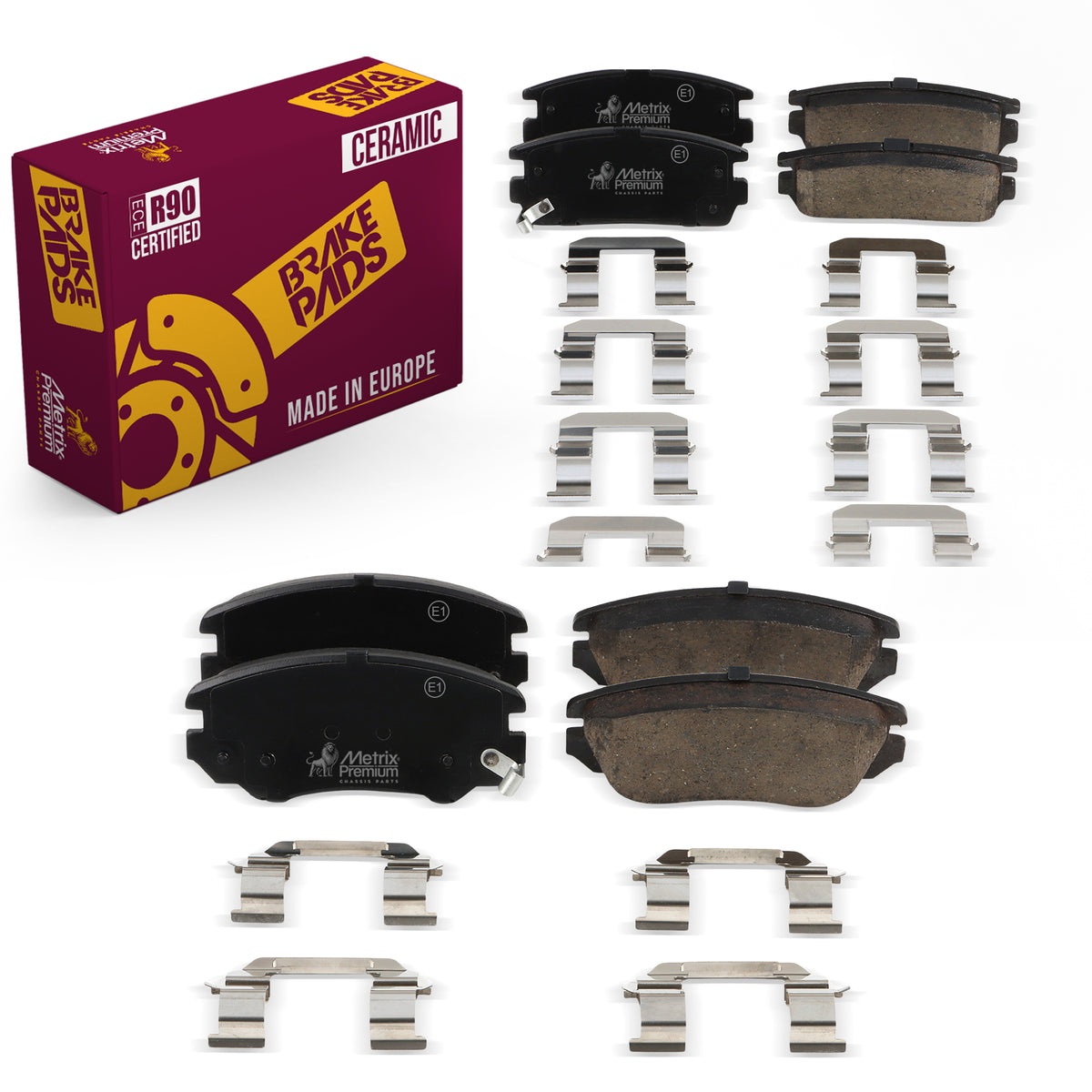 Metrix Premium Front & Rear Brake Pad Kit 95820MT OEM fit auto parts
