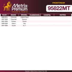Metrix Premium Front & Rear Brake Pad Kit 95822MT OEM fit spare parts