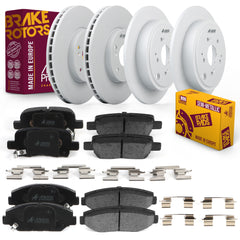 Metrix Premium 6 PC Front & Rear Brake Rotor & Semi-Metallic Disc Brake Pad Kit 95962MT Low Dust